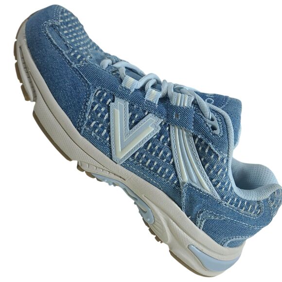 Vionic Walker 23Walk 2.0 Sneakers Blue Denim Look Women's Shoe Size 8 Wide EUC - Picture 1 of 16